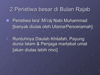 Ada Rajab Ada apa di bulan rajab | PPS