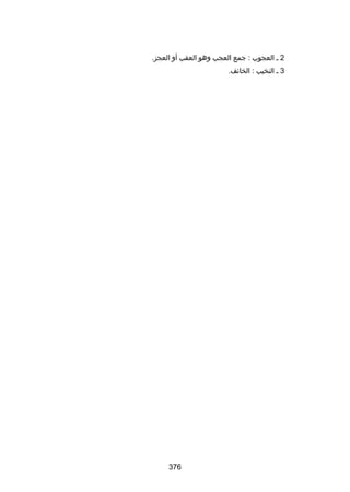 ‫2 ل العجوب : جمع العجب وهو العقب أو العجز.‬
‫3 ل النخيب : الخائف.‬

‫673‬

 