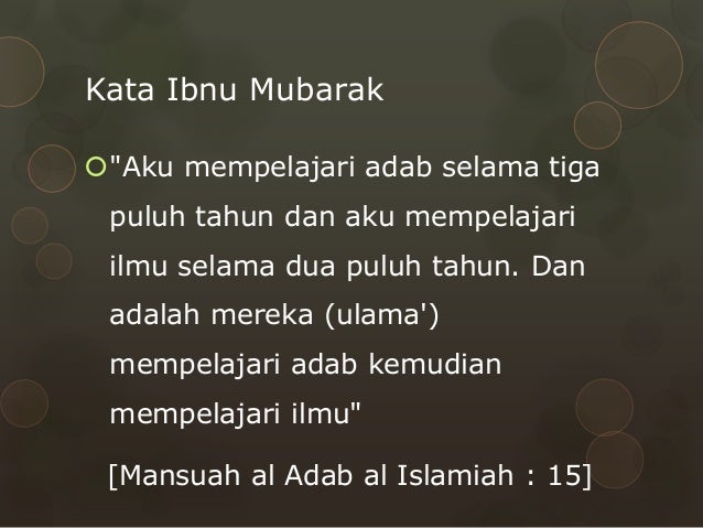 Adab Terhadap Guru Beserta Dalil