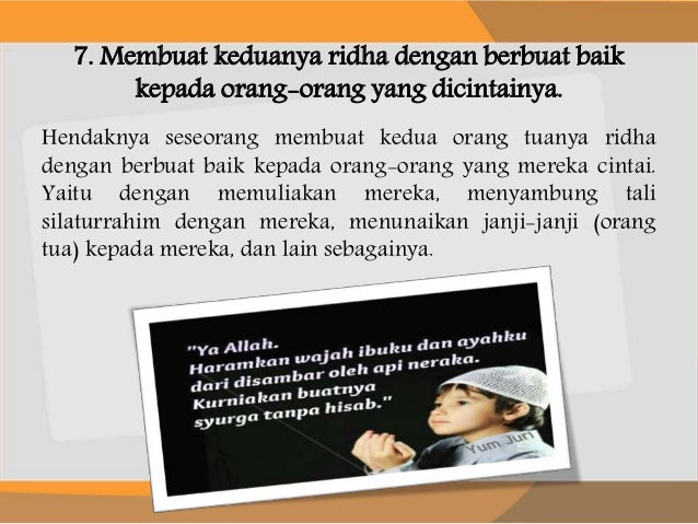  Adab terhadap kedua orang tua 