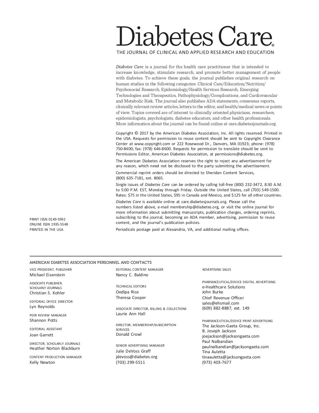 Ada diabetes care 2017