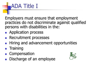 ADA TITLE I for Employers | PPT