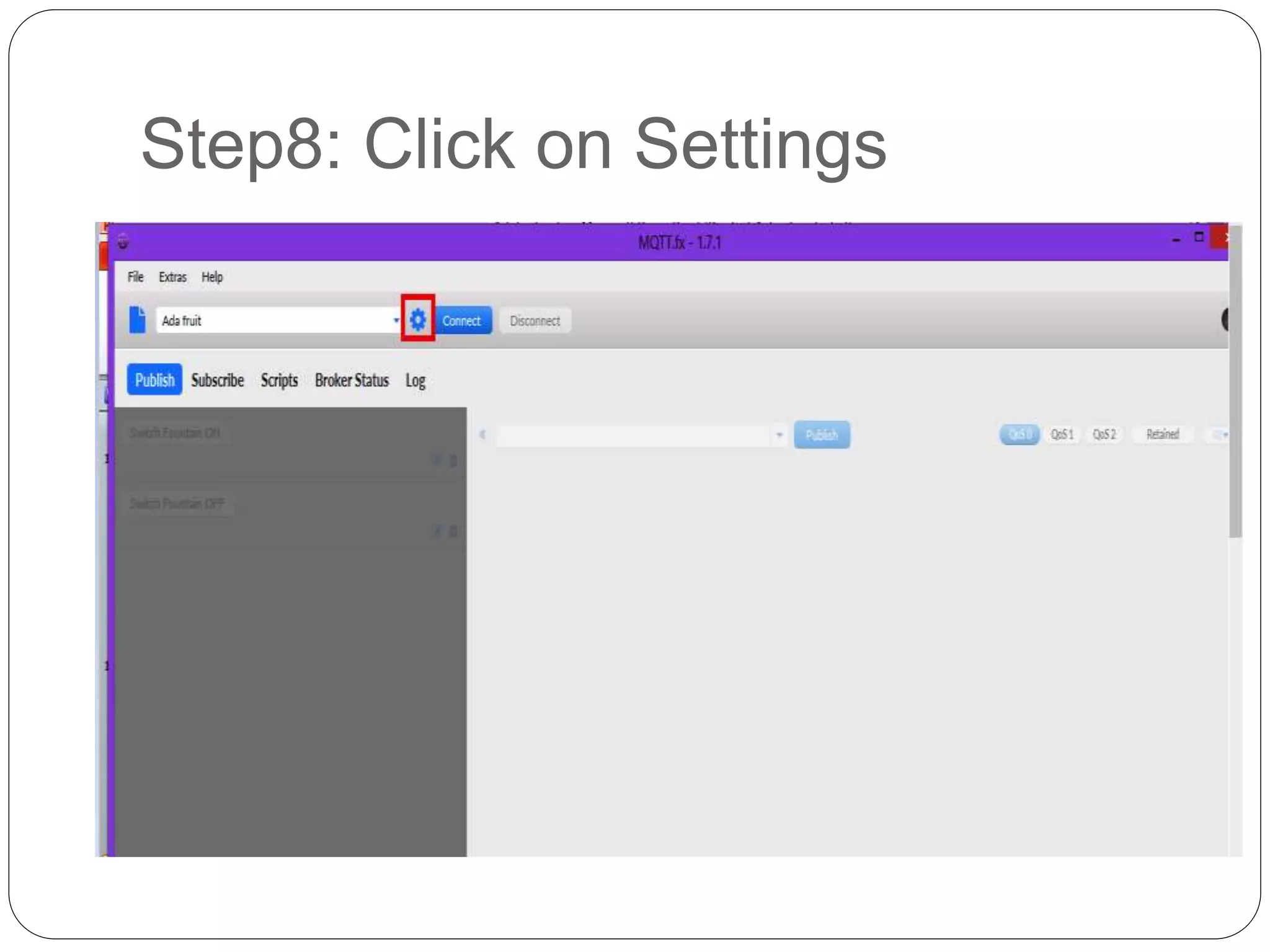 Step8: Click on Settings
 