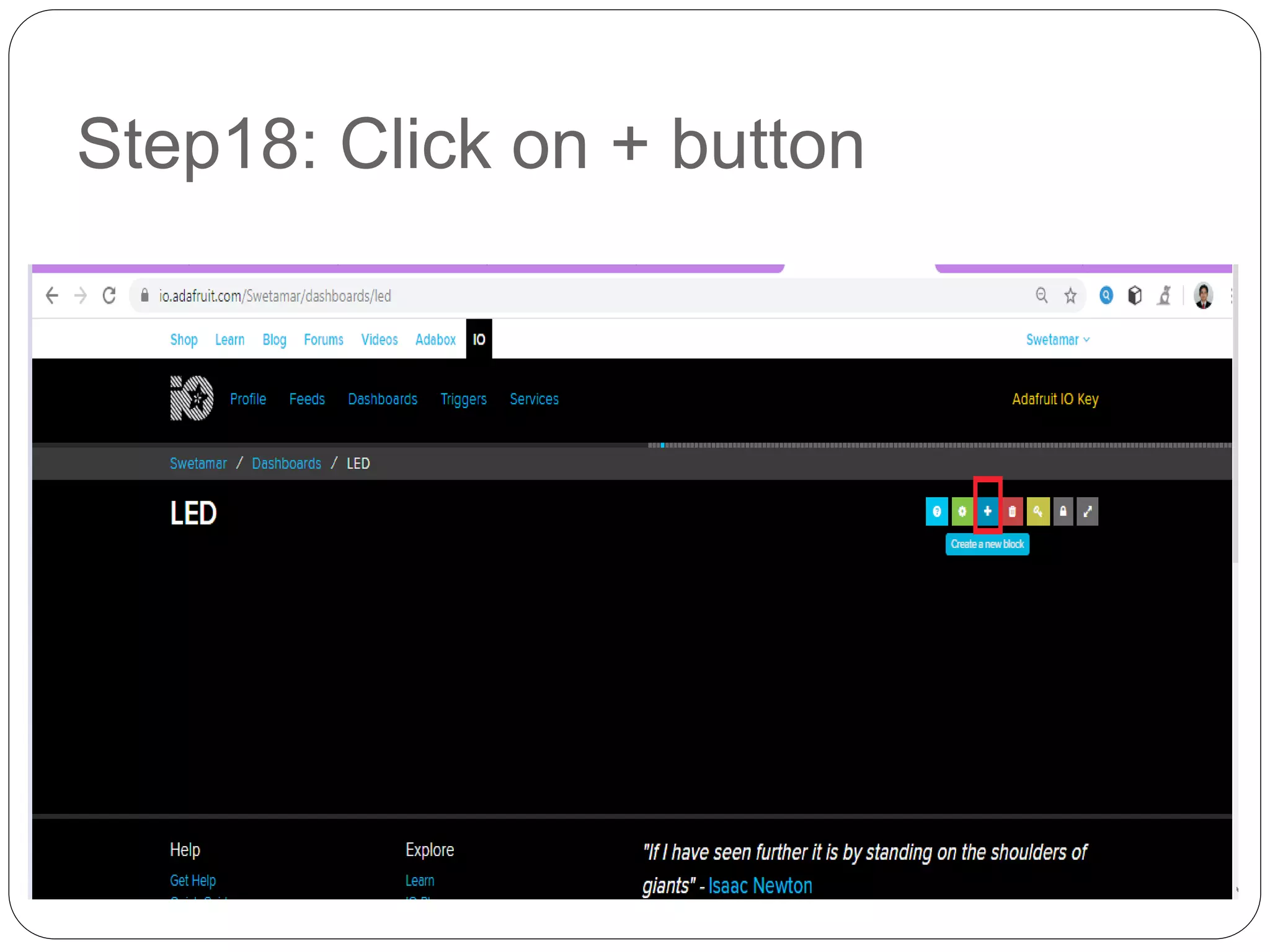Step18: Click on + button
 