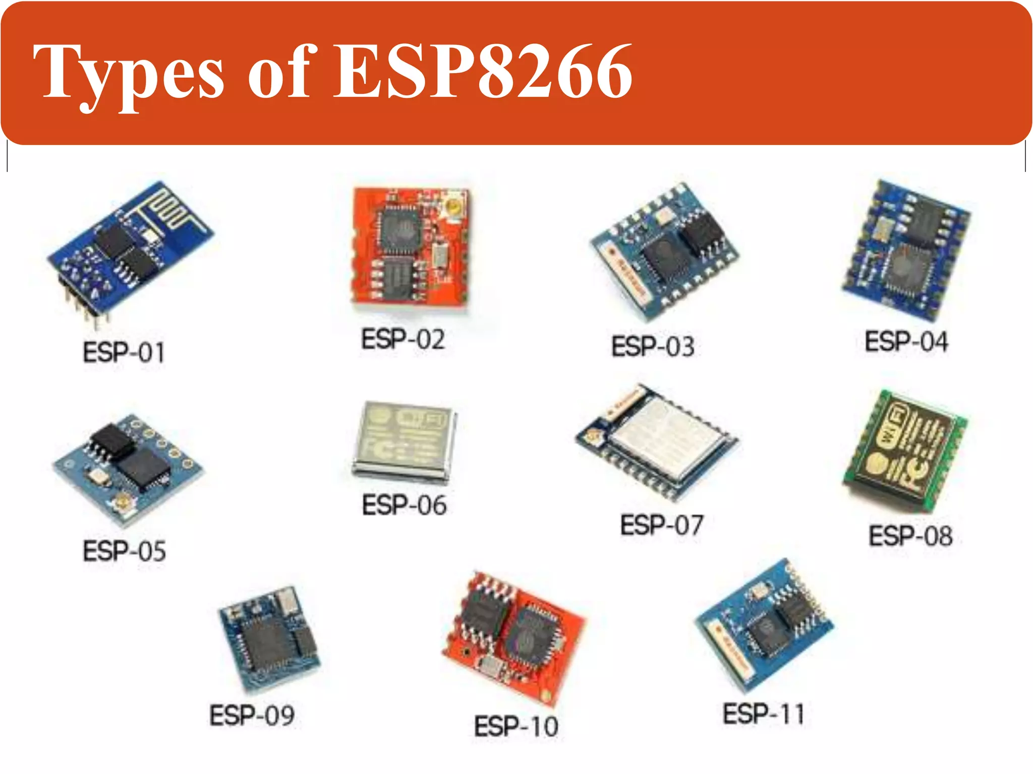 Types of ESP8266
 