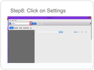 Step8: Click on Settings
 