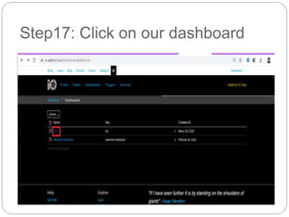 Step17: Click on our dashboard
 