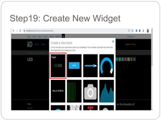 Step19: Create New Widget
 