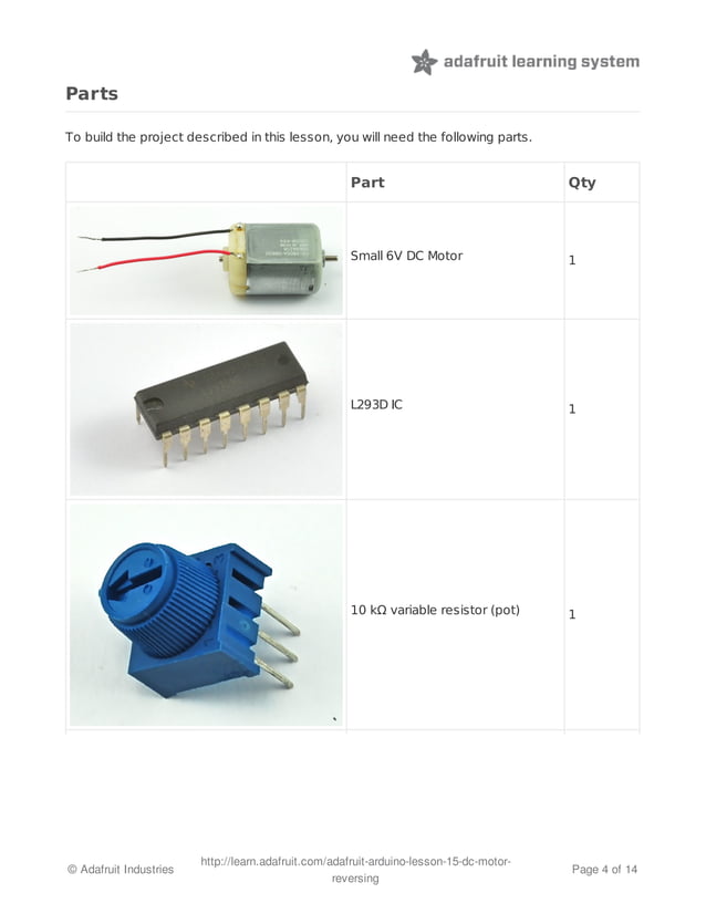 Adafruit arduino-lesson-15-dc-motor-reversing | PDF | Internet of ...