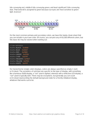 Adafruit gfx graphics library | PDF