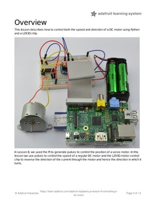 Adafruit raspberry-pi-lesson-9-controlling-a-dc-motor | PDF