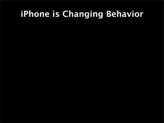 iPhone is Changing Behavior
 