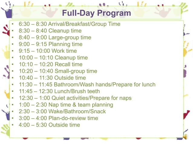 A Preschool Daily Routine & Effective Transitions | PPTX | Daycare and ...