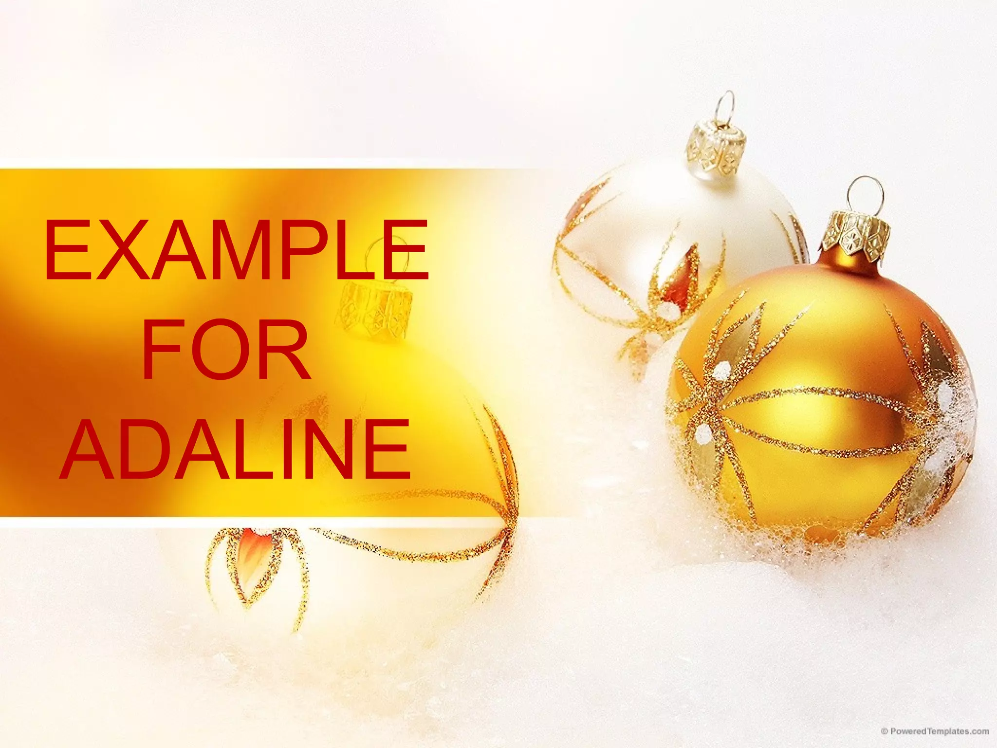 EXAMPLE FOR  ADALINE 