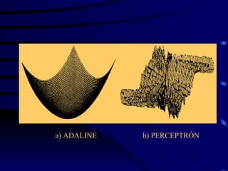 a) ADALINE     b) PERCEPTRÓN 