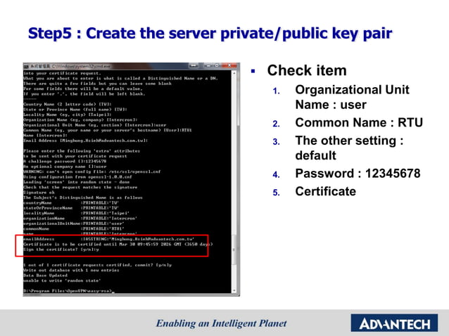 [Advantech] ADAM-3600 open vpn setting Tutorial step by step | PDF