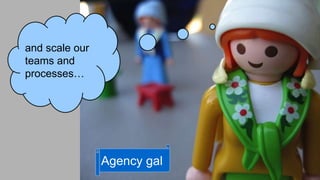 and scale our 
teams and 
processes… 
Agency gal 
 