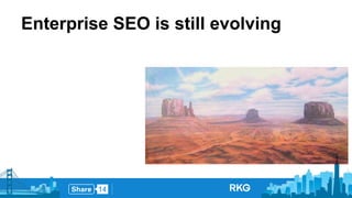 Enterprise SEO is still evolving 
 