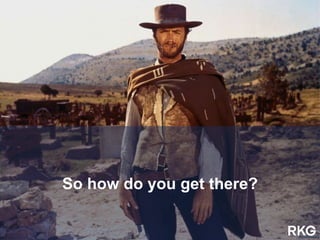 So how do you get there?
 