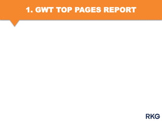 1. GWT TOP PAGES REPORT

 