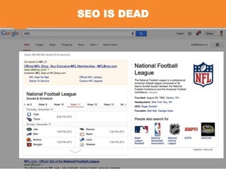 SEO IS DEAD

 