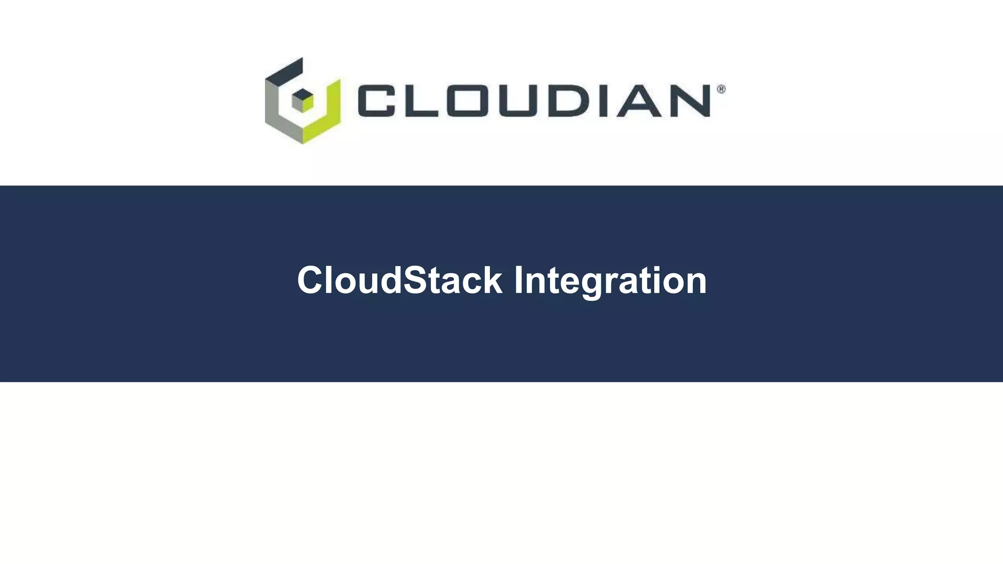 CloudStack Integration
 