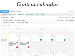 33
Content calendar
 