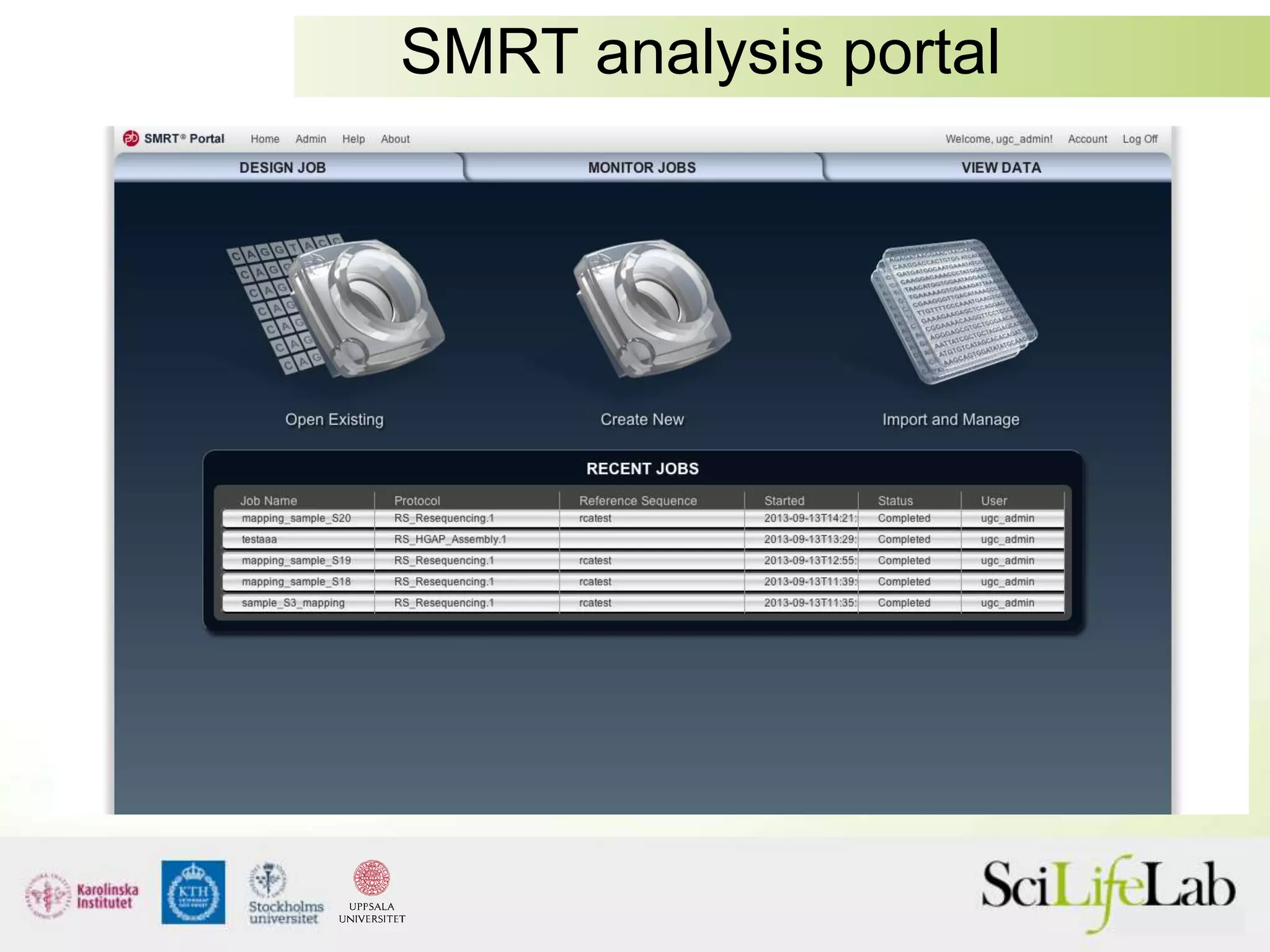 SMRT analysis portal
 