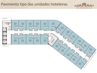 Pavimento tipo das unidades hoteleiras

 