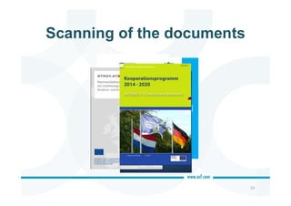 Scanning of the documents
24
 