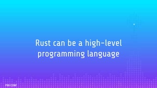 High-Level Rust for Backend Programming | PPTX