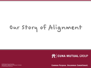 CUNA Mutual Group Proprietary
Reproduction, Adaptation or Distribution Prohibited
© CUNA Mutual Group 2013
Our Story of Alignment
 