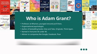 Adam Grant: Transforming Work Culture Through Organizational Psychology ...