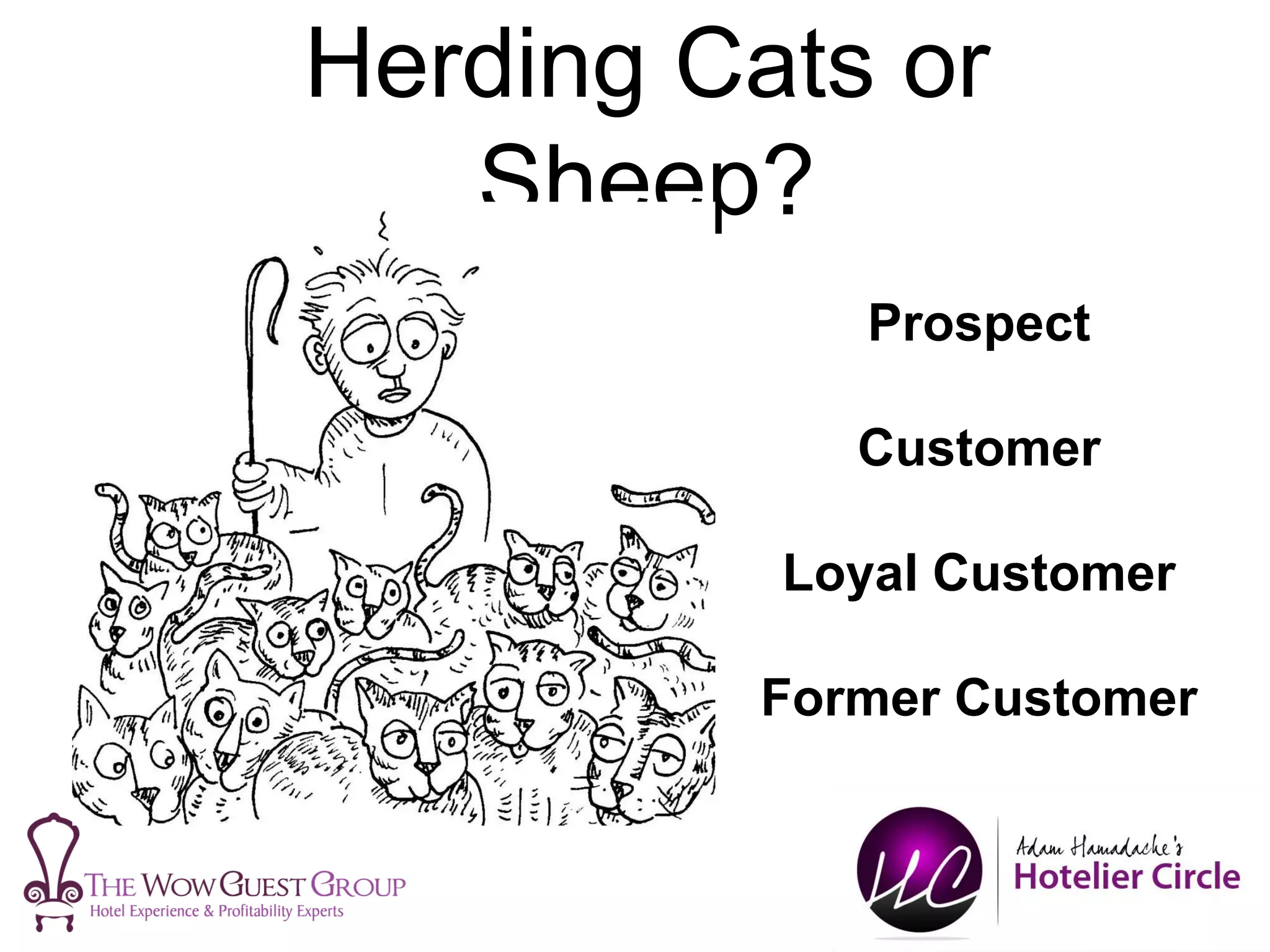 Herding Cats or
Sheep?
Prospect
Customer
Loyal Customer
Former Customer
 