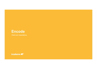 Check your expectations.
Encode
 