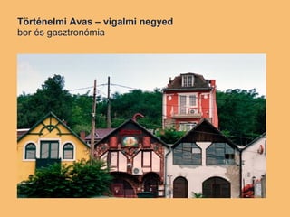 Történelmi Avas – vigalmi negyed   bor és gasztronómia 