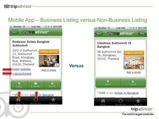 Mobile App – Business Listing versus Non-Business Listing




                         Versus
 