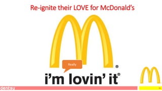31
Re-ignite their LOVE for McDonald’s
Really
 
