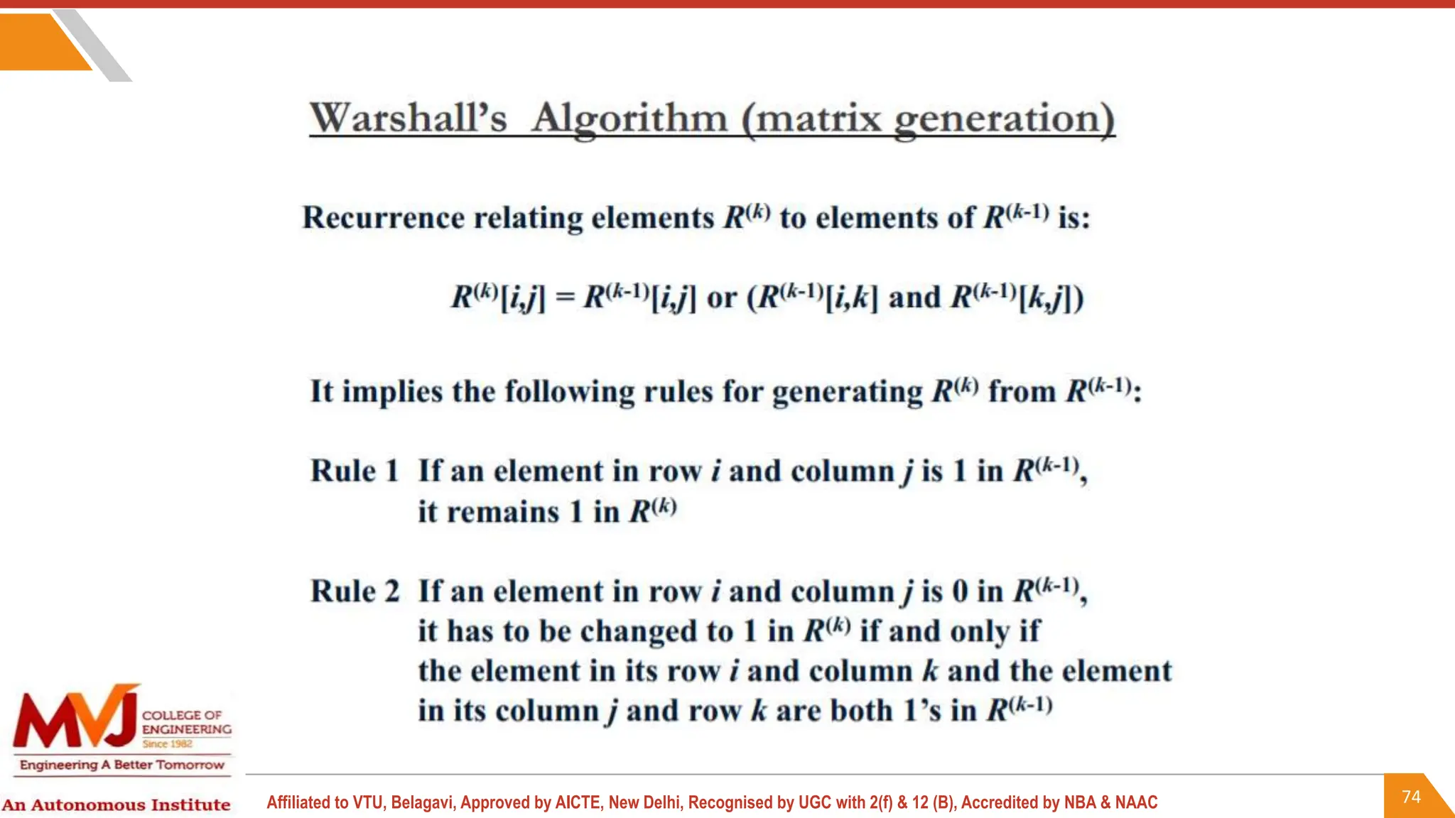 74
Affiliated to VTU, Belagavi, Approved by AICTE, New Delhi, Recognised by UGC with 2(f) & 12 (B), Accredited by NBA & NAAC
 