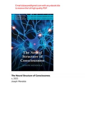 The Neural Structure of Consciousness
x, 2025
Joseph Mendola
 