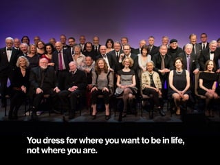 You dress for where you want to be in life,
not where you are.
 