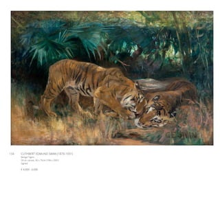 134	 CUTHBERT EDMUND SWAN (1870-1931)
Bengal Tigers
Oil on canvas, 50 x 75cm (19¾ x 29½”)
Signed
€ 4,000 - 6,000
 