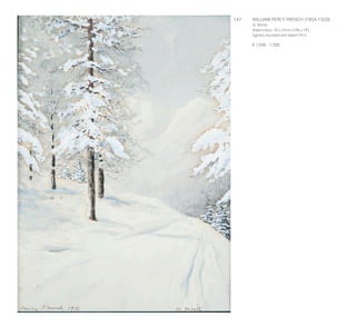 147	 WILLIAM PERCY FRENCH (1854-1920)
St. Moritz
Watercolour, 35 x 25cm (13¾ x 10’’)
Signed, inscribed and dated 1914
€ 1,000 - 1,500
 