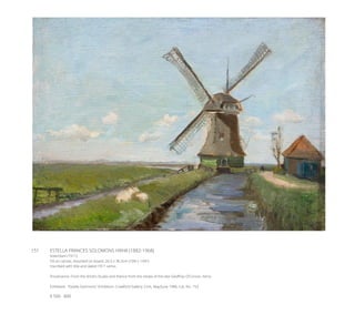 151	 ESTELLA FRANCES SOLOMONS HRHA (1882-1968)
Volendam (1911)
Oil on canvas, mounted on board, 26.5 x 36.5cm (10½ x 14¼”)
Inscribed with title and dated 1911 verso,
Provenance: From the Artist’s Studio and thence from the estate of the late Geoffrey O’Connor, Kerry
Exhibited: “Estella Solomons” Exhibition, Crawford Gallery, Cork, May/June 1986, Cat. No. 153
€ 500 - 800
 