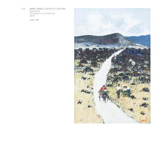 173	 MARIE CARROLL (20TH/21ST CENTURY)
Gathering Turf
Oil on board, 91.5 x 61cm (36 x 24”)
Signed
€ 600 - 800
 