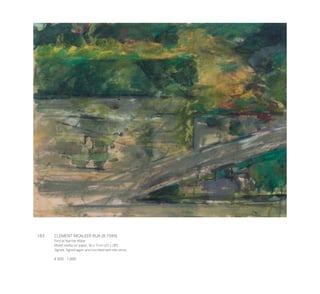 183	 CLEMENT MCALEER RUA (B.1949)
Yard at Narrow Water
Mixed media on paper, 56 x 71cm (22 x 28’’)
Signed. Signed again and inscribed with title verso
€ 600 - 1,000
 