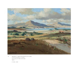 10	 MAURICE C. WILKS RUA ARHA (1910-1984)
Sunshine and Shadow, Co. Donegal
Oil on canvas, 50 x 68cm (19¾ x 26¾’’)
Signed
€ 1,500 - 2,500
 