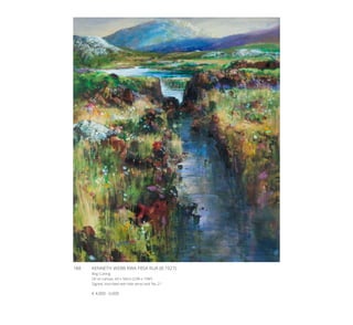 188	 KENNETH WEBB RWA FRSA RUA (B.1927)
Bog Cutting
Oil on canvas, 60 x 50cm (23¾ x 19¾’’)
Signed, inscribed with title verso and ‘No.21’
€ 4,000 - 6,000
 