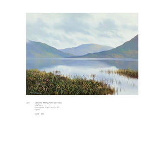 201	 GERARD MARJORAM (B.1936)
Lake Scene
Oil on canvas, 30 x 41cm (12 x 16’’)
Signed
€ 250 - 300
 