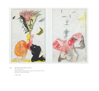 207	 MICHAEL MULCAHY (B.1952)
‘I am I, You are You’
Diptych, pencil and watercolour on paper, 55 x 35cm (21½ x 13¼’’)
Signed with initials and inscribed
€ 300 - 500
 